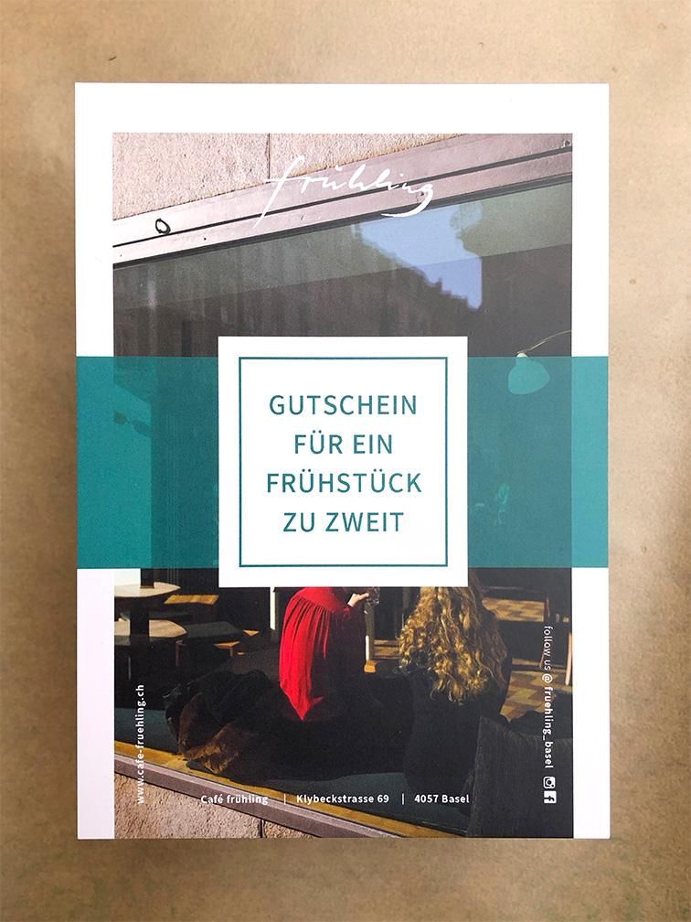 Gutschein für ein Frühstück zu zweit im Café Frühling