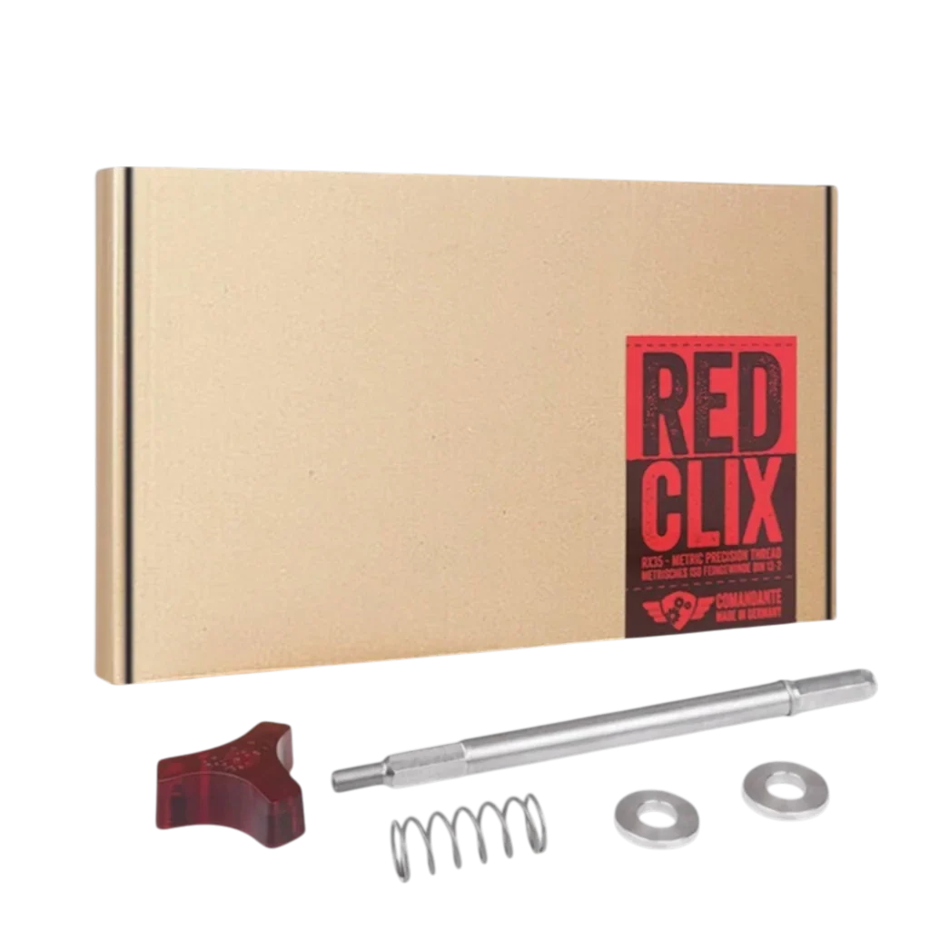 Red Clix Verpackung und Achse ausgepackt